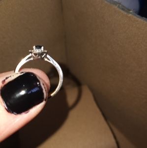 Petite blue sapphire ring